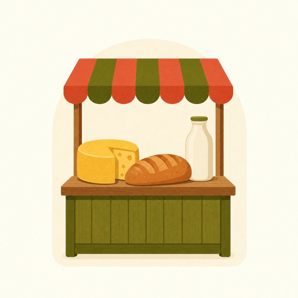 Прилавок с фермерскими продуктами